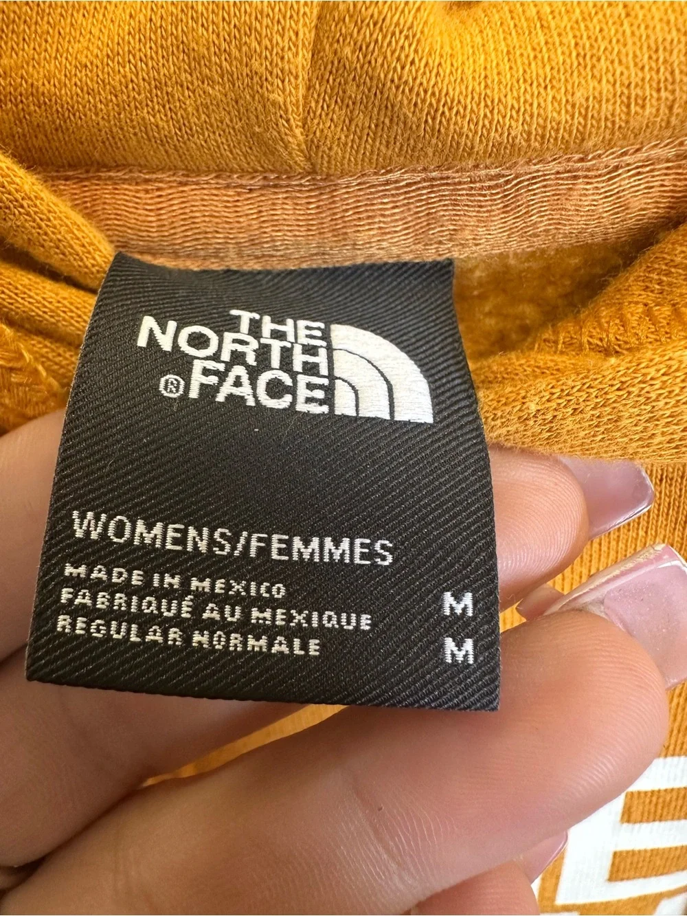 The North Face Men’s Hoodie Sweatshirt - Mustard Yellow with White Logo